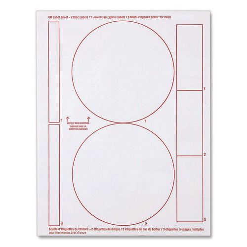 Image of Verbatim® Inkjet Media Labels, Matte White, 50 Sheets/Pack