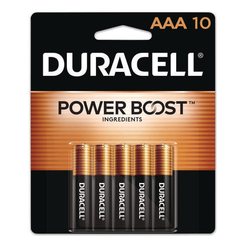 Image of Duracell® Power Boost CopperTop Alkaline AAA Batteries, 10/Pack