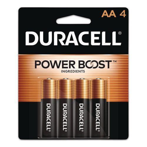 Image of Duracell® Power Boost CopperTop Alkaline AA Batteries, 4/Pack