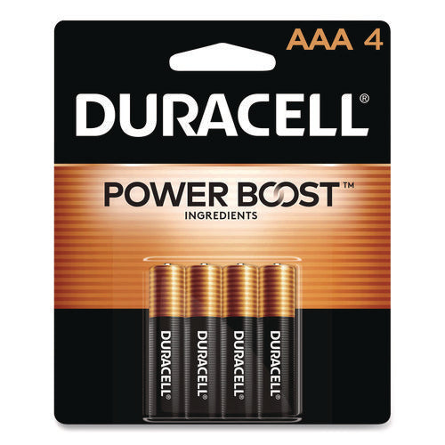 Image of Duracell® Power Boost CopperTop Alkaline AAA Batteries, 4/Pack