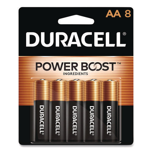 Image of Duracell® Power Boost CopperTop Alkaline AA Batteries, 8/Pack