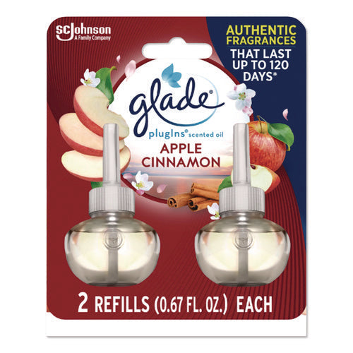 Image of Glade® Plugin Scented Oil Refill, Apple Cinnamon, 0.67 oz, 2/Pack
