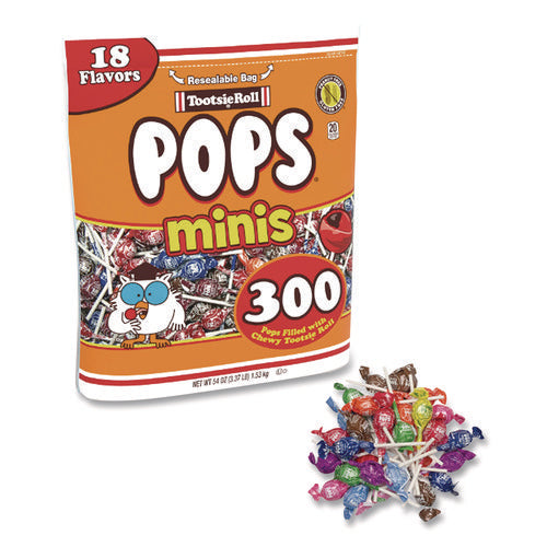 Image of Tootsie Roll® Pops Minis, Assorted Flavors, 36 oz Bag, 200 Pieces