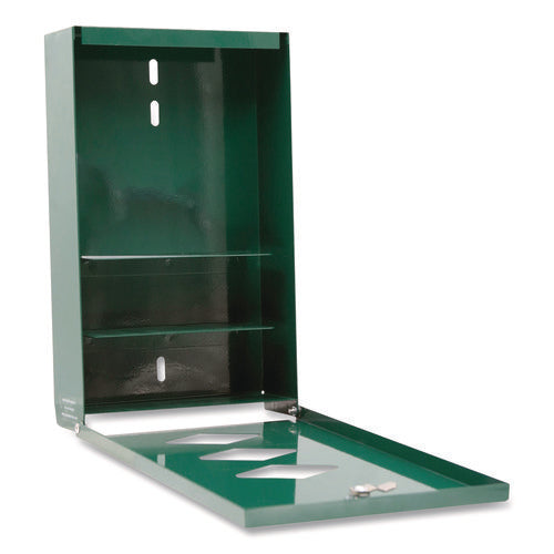 Image of Tatco Dog Waste Station, 12 gal, Open Top, Green/White