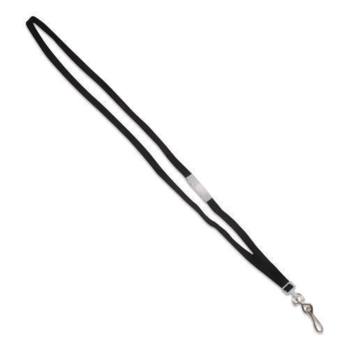 Image of Advantus Deluxe Safety Lanyards, Metal J-Hook Style, 36" Long, Black, 24/Box