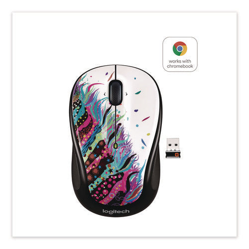 Image of Logitech® M325 Wireless Mouse, 2.4 GHz Frequency/30 ft Wireless Range, Left/Right Hand Use, Celebrate