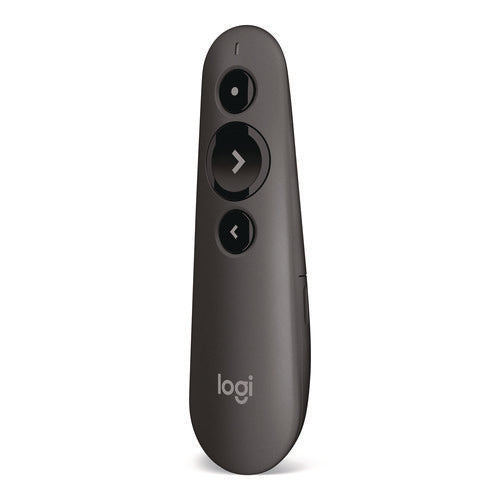 Image of Logitech® R500 Laser Presentation Remote, Class 1, Projects 65 ft, Gray