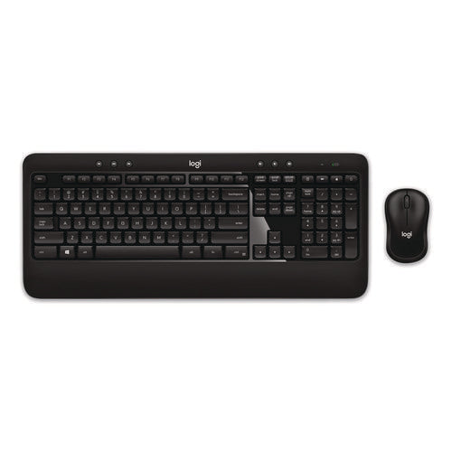 Image of Logitech® Advanced Wireless Mouse and Keyboard Combo, 2.4 GHz Frequency, 33 ft Wireless Range, Black