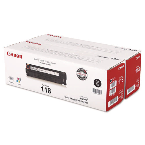 Image of Canon® 2662b004 (118) Toner, 3,400 Page-Yield, Black, 2/pack