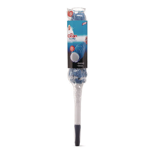 Image of Mr. Clean® SuperMop with Magic Eraser, 3.5" Blue Cotton Head, White Nylon Handle