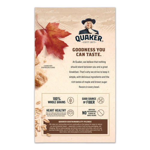 Image of Quaker® Instant Oatmeal, Assorted Flavors, 1.51 oz Packet, 64/Carton