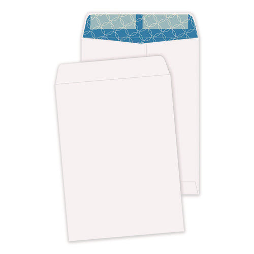 Image of Quality Park Redi-Strip Security Tinted Envelope, Antimicrobial, #10 1/2, Cheese Blade Flap, Redi-Strip Closure, 9 x 12, White, 100/Box