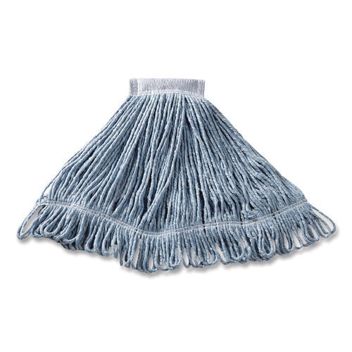 Image of Rubbermaid® Commercial Super Stitch Blend Mop, Cotton/Synthetic, Medium, Blue