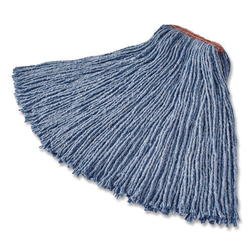 Image of Rubbermaid® Commercial Dura Pro Blend Wet Mop, Cotton/Rayon/Synthetic, Medium, Blue