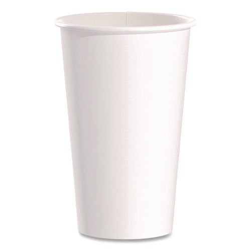 Image of SOLO® Paper Hot Cups, 16 oz, White, 50/Pack