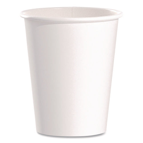 Image of SOLO® Paper Hot Cups, 10 oz, White, 50/Pack