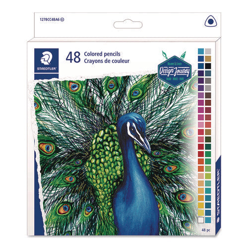 Image of Staedtler® Colored Pencils, 4 mm, Assorted Lead/Barrel Colors, 48/Set