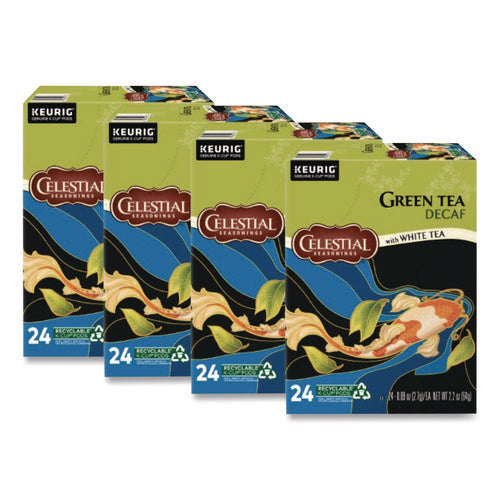 Image of Celestial Seasonings® Decaffeinated Green Tea K-Cups, 96/carton
