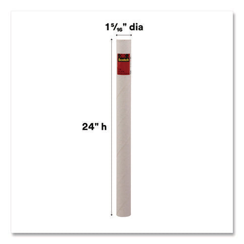 Image of Scotch Mailing Tube, 24" Long, 2" Diameter, White, 12/Carton