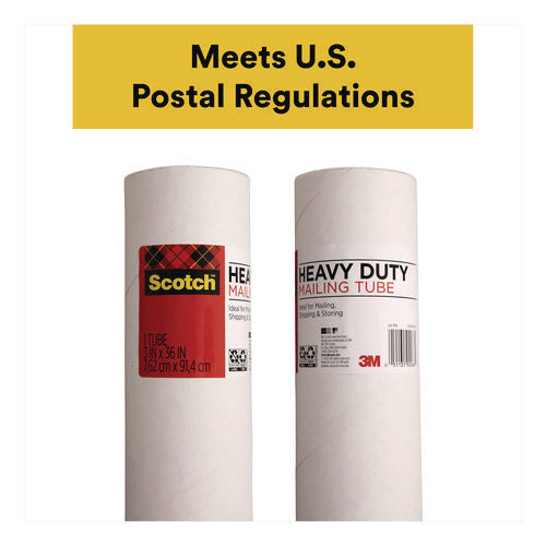 Image of Scotch Mailing Tube, 36" Long, 3" Diameter, White