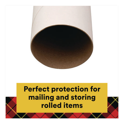 Image of Scotch Mailing Tube, 36" Long, 3" Diameter, White, 12/Carton