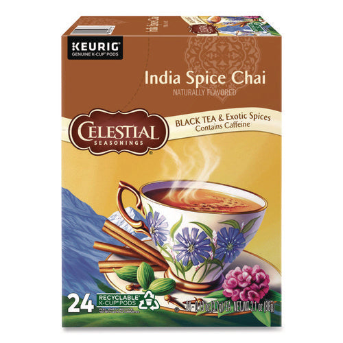 Image of Celestial Seasonings® India Spice Chai Tea K-Cups, 24/box