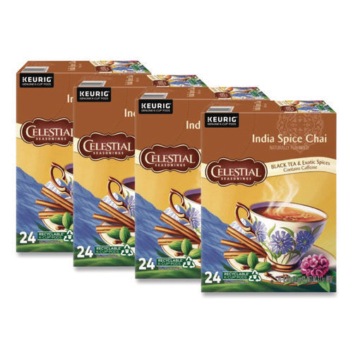 Image of Celestial Seasonings® India Spice Chai Tea K-Cups, 96/carton