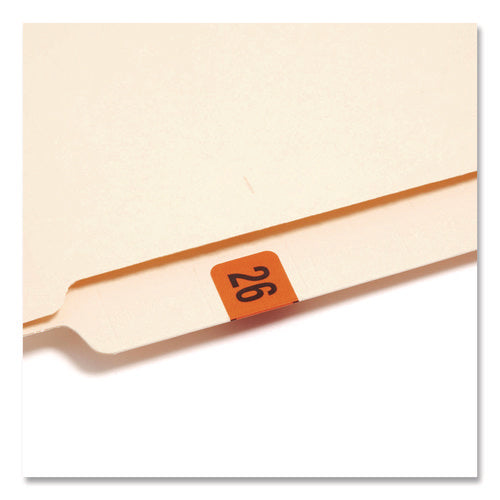 Image of Smead Yearly End Tab File Folder Labels, 0.75 x 1.5, Orange, 500/Roll