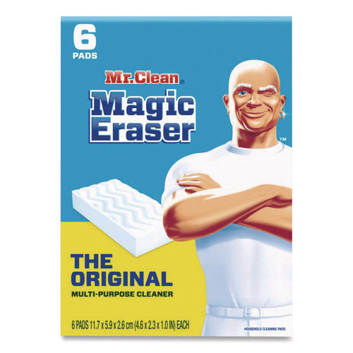 Image of Mr. Clean® Magic Eraser, 2.3 X 4.6, 1" Thick, White, 6/pack