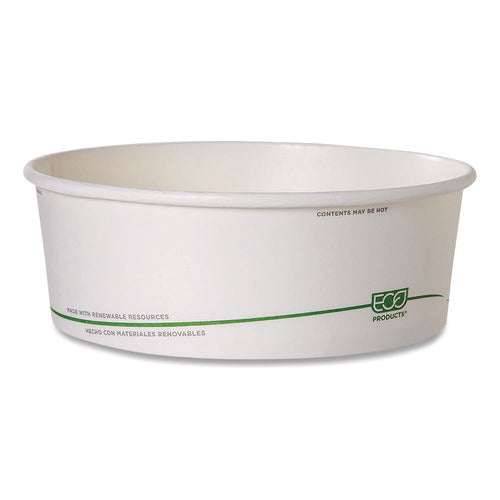 Image of Eco-Products® GreenStripe Paper Food Containers, 7.28" dia x, 2.48", White, 300/Carton