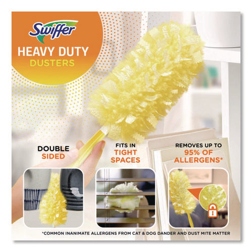 Image of Swiffer® Heavy Duty Dusters Refill, Dust Lock Fiber, Yellow, 6/box, 4 Boxes/carton