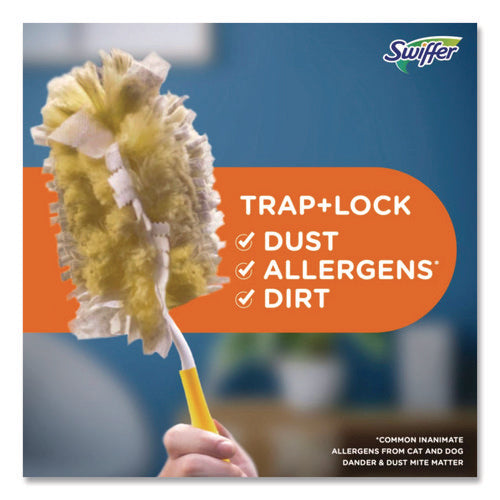 Image of Swiffer® Heavy Duty Dusters Refill, Dust Lock Fiber, Yellow, 6/box, 4 Boxes/carton