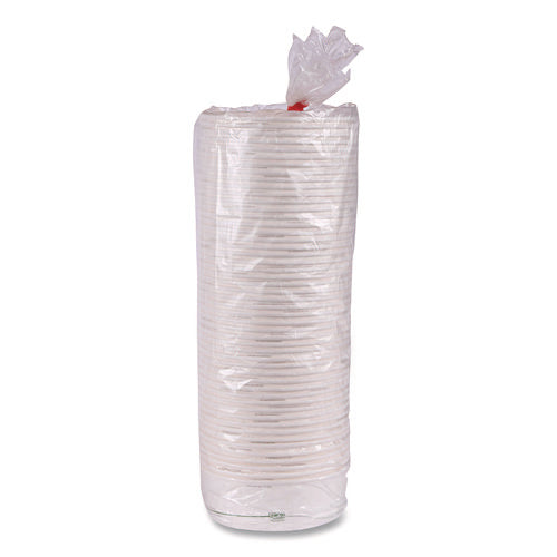 Image of Eco-Products® GreenStripe Paper Food Containers, 7.28" dia x, 2.48", White, 300/Carton