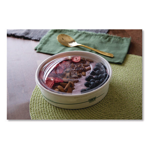 Image of Eco-Products® GreenStripe Paper Food Containers, 7.28" dia x, 2.48", White, 300/Carton