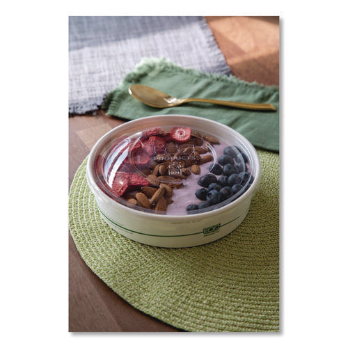 Image of Eco-Products® GreenStripe Paper Food Containers, 7.28" dia x, 2.48", White, 300/Carton