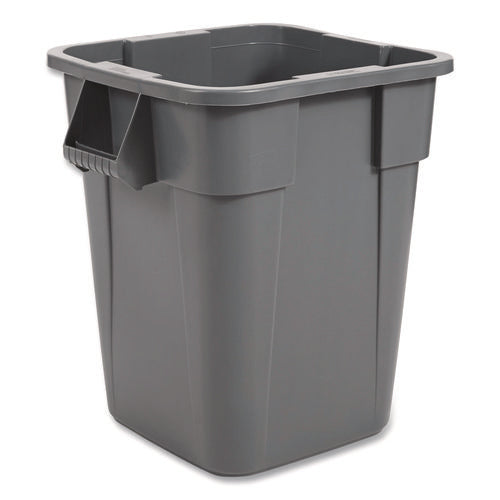 Image of Rubbermaid® Commercial Square Brute Container, 40 gal, Polyethylene, Gray