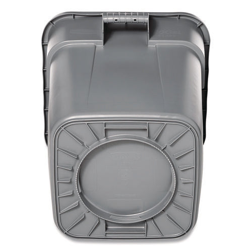 Image of Rubbermaid® Commercial Square Brute Container, 40 gal, Polyethylene, Gray