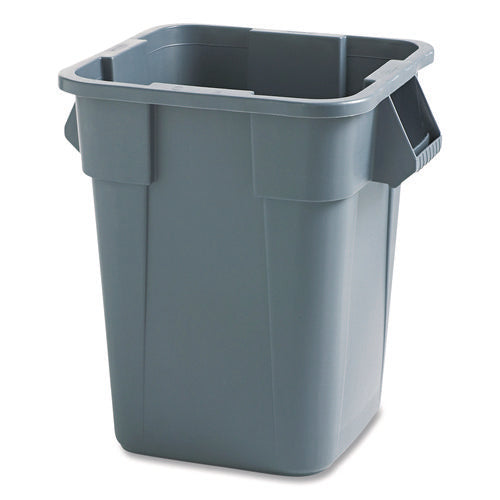 Image of Rubbermaid® Commercial Square Brute Container, 40 gal, Polyethylene, Gray