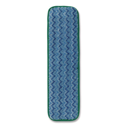 Image of Rubbermaid® Commercial Microfiber Wet Mopping Pad, 18.5" x 5.5" x 0.5", Green, 12/Carton