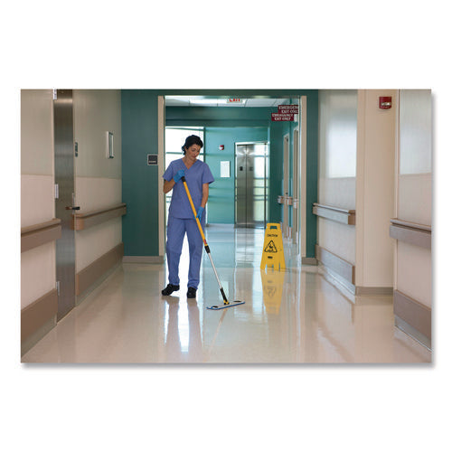 Image of Rubbermaid® Commercial Microfiber Wet Mopping Pad, 18.5" x 5.5" x 0.5", Green, 12/Carton