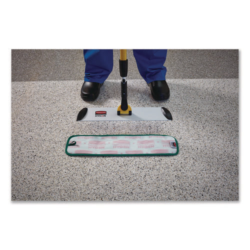 Image of Rubbermaid® Commercial Microfiber Wet Mopping Pad, 18.5" x 5.5" x 0.5", Green, 12/Carton
