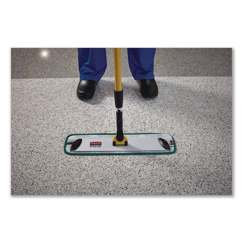 Image of Rubbermaid® Commercial Microfiber Wet Mopping Pad, 18.5" x 5.5" x 0.5", Green, 12/Carton