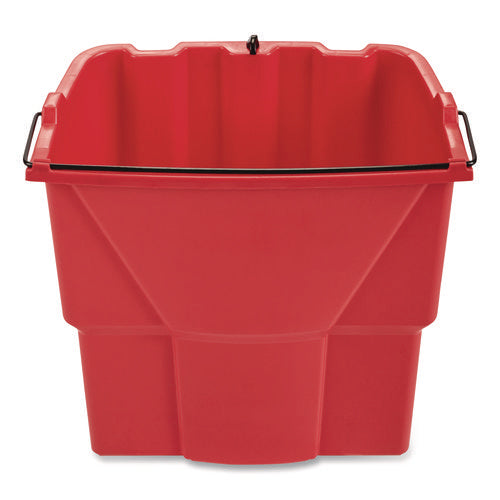 Image of Rubbermaid® Commercial Wavebrake 2.0 Dirty Water Bucket, 18 Qt, Plastic, Red