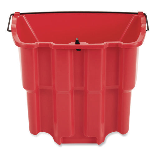 Image of Rubbermaid® Commercial Wavebrake 2.0 Dirty Water Bucket, 18 Qt, Plastic, Red
