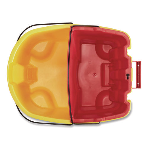 Image of Rubbermaid® Commercial Wavebrake 2.0 Dirty Water Bucket, 18 Qt, Plastic, Red