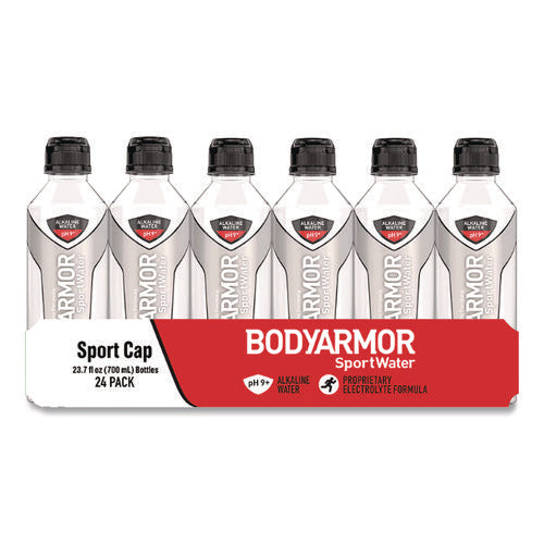 Image of BodyArmor SportWater Alkaline Water, 23.67 oz Bottle, 24/Pack