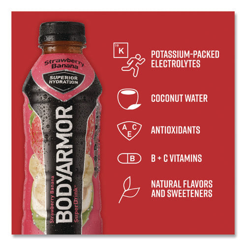 Image of BodyArmor SuperDrink Sports Drink, Strawberry Banana, 16 oz Bottle, 12/Pack
