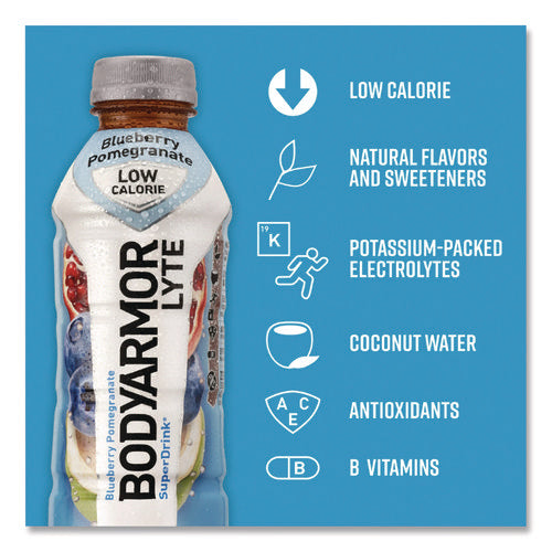 Image of BodyArmor LYTE Sports Drink, Blueberry Pomegranate, 16 oz Bottle, 12/Pack