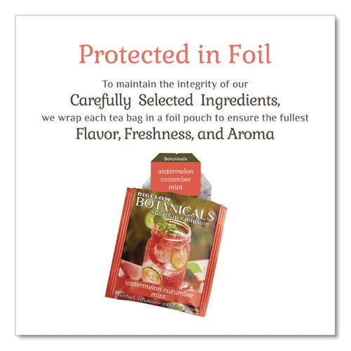 Image of Bigelow® Botanicals Watermelon Cucumber Mint Cold Water Herbal Infusion, 0.7 Oz Tea Bag, 18/box