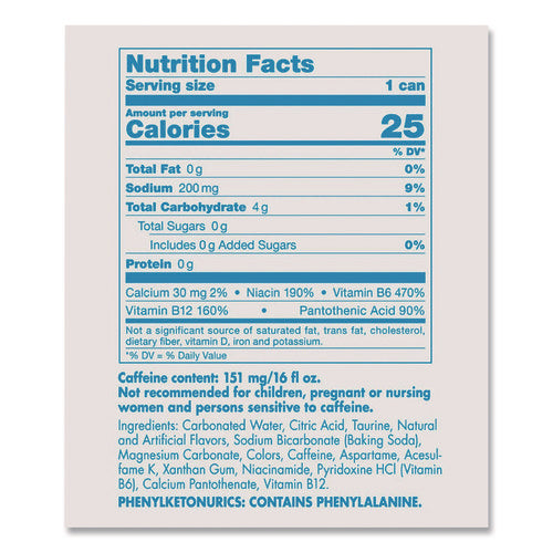 Image of Red Bull® Sugar-Free Energy Drink, 12 oz Can, 24/Carton